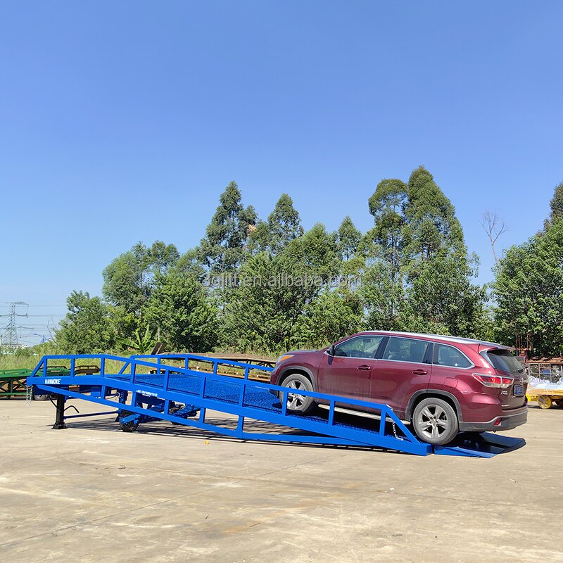 Mobile Container Loading Ramp - 10t Hydraulic Hand Control for Port Use