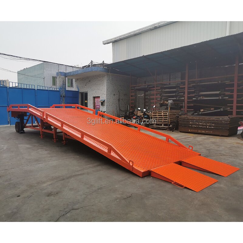 Mobile Yard Ramp - Loading 10t Container Forklift Hydraulic Hand Control