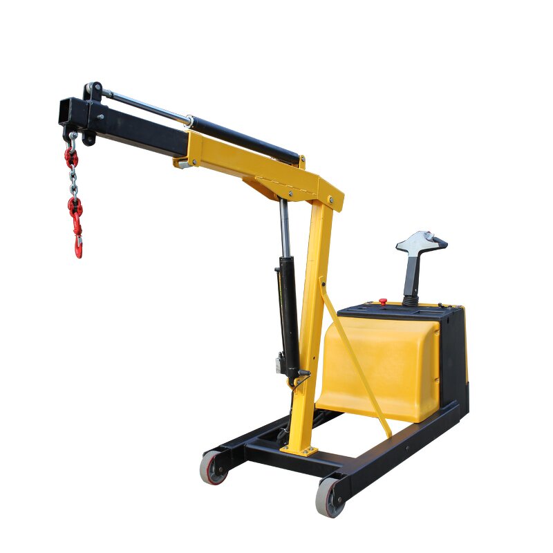 Floor Crane Manufacturer - Movable Battery Powered 750KG 3.56m Electric Hydraulic Plate Lifter