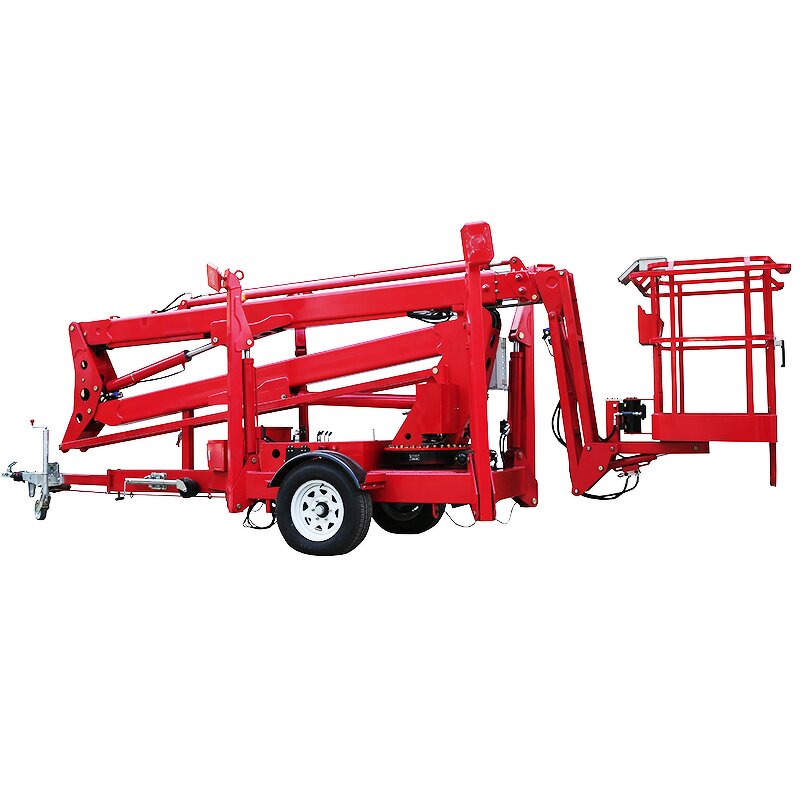 Towable Boom Lifter Manufacturer - AC Electric 200kg 10m Telescopic Arm 360 Degree Rotation