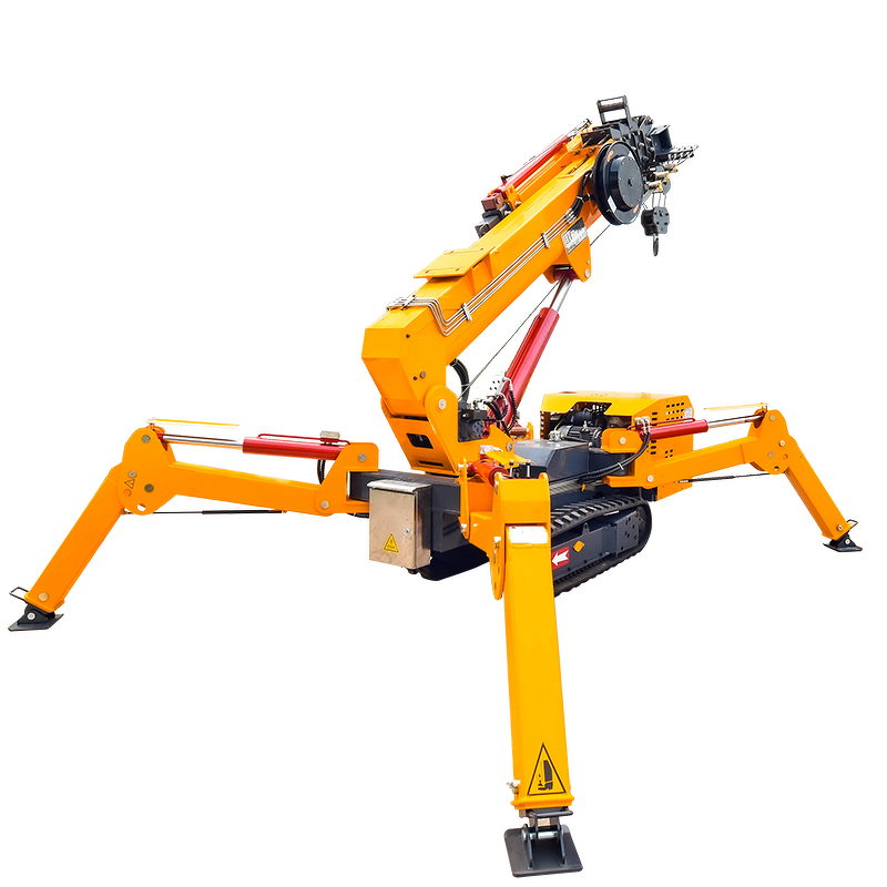 Spyder Crane Manufacturer - 1.2/3.5/8 Ton 360 Rotational Mobile Crawler Hydraulic Boom Fly Jib Remote Control
