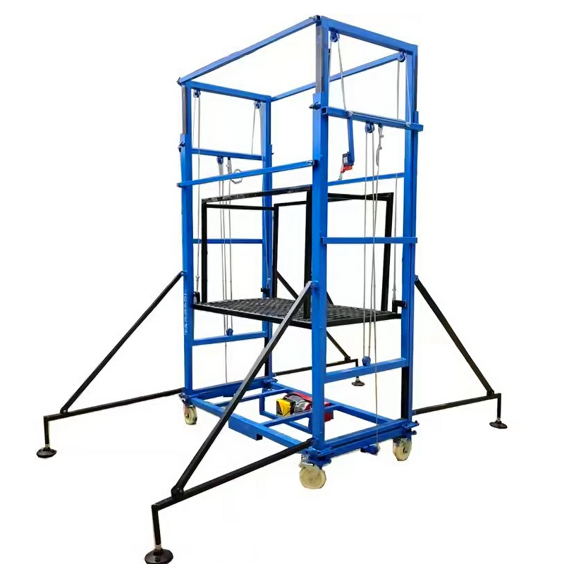 Electric Scaffold Manufacturer - UNW Foldable Rental 400KG Hydraulic Mobile Electric Man Lift for Construction