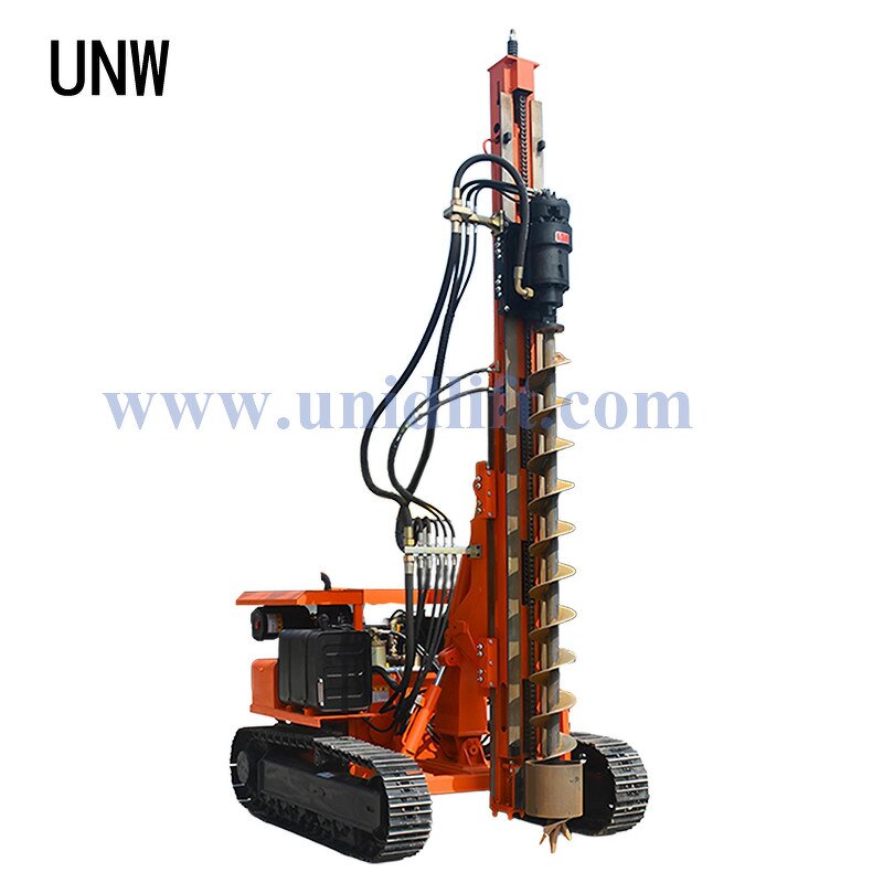 Solar Pile Driver Machine Manufacturer - Diesel Power Photovoltaic Portable 360°Rotation