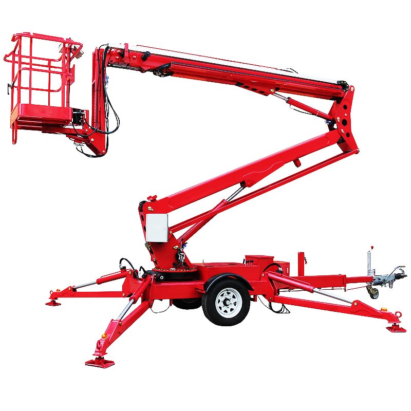 Cherry Picker Manufacturer - Self Propelled Telescopic Arm 12m Towable Boom Lift