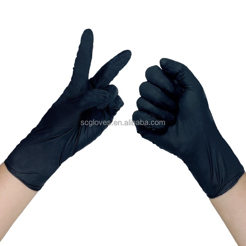 Nitrile Gloves Manufacturer - China Factory 24cm Powder Free Foam for Laboratory Safety Working Mixed Black