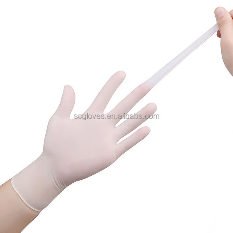 Latex Gloves Manufacturer - Factory Powder Free White 100 / Box for Food Kitchen Industrial & Solvents