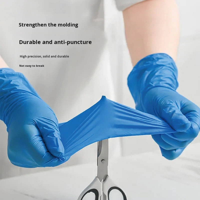 Nitrile Gloves Manufacturer - Disposable 4 Mil 24CM Tear-Resistant Moisture-Wicking Powder-Free Chemical Resistant