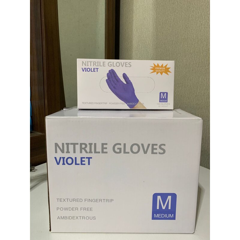Nitrile Gloves Manufacturer - Food Grade Violet 5ml High Elastic Anti-Cut Anti-Slip Purple