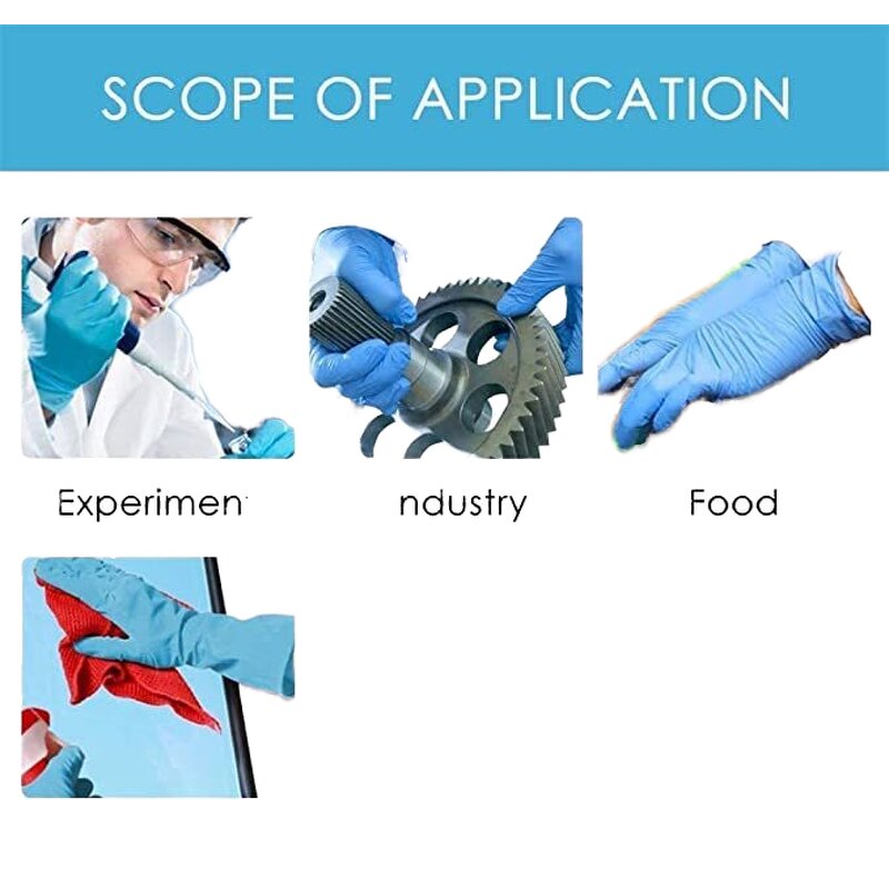 Nitrile Gloves Manufacturer - 2024 Free Sample Powder Free Food Cleaning Blue Black White for Tattoo