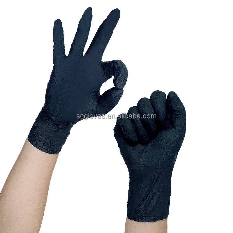 Nitrile Gloves Manufacturer - China Factory 24cm Powder Free Foam for Laboratory Safety Working Mixed Black