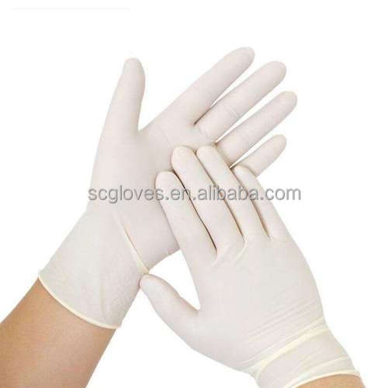Latex Gloves Manufacturer - Medium Disposable 100-Glove Box for Home Use Kitchen Food Powder Personal Safety Protection