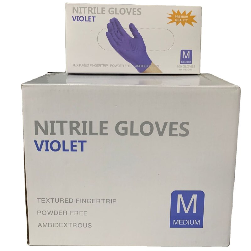 Nitrile Gloves Manufacturer - Food Grade Violet 5ml High Elastic Anti-Cut Anti-Slip Purple