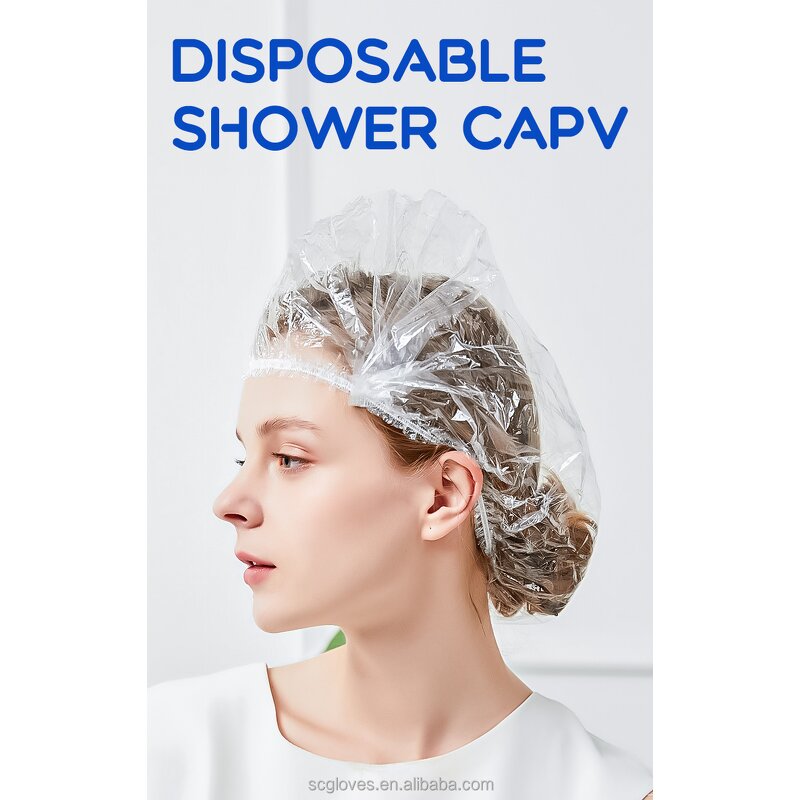 Shower Caps Manufacturer - Eco-Friendly Waterproof Disposable with Custom Logo Fresh-Keeping Plastic Cover for Hair Protection