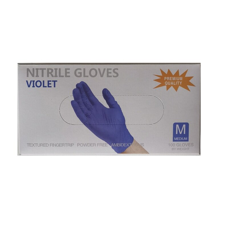 Nitrile Gloves Manufacturer - Food Grade Violet 5ml High Elastic Anti-Cut Anti-Slip Purple