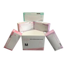 Nitrile Gloves Manufacturer - Wholesale 9 Inches Pink and Black Medium Thickness Powder-Free for Barber Tattoo Shop