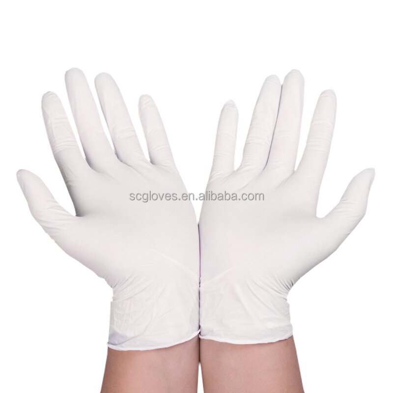 Latex Gloves Manufacturer - Manufacturer Powder-Free Anti-Slip Touch Screen White 100/Box for Food Tattoo
