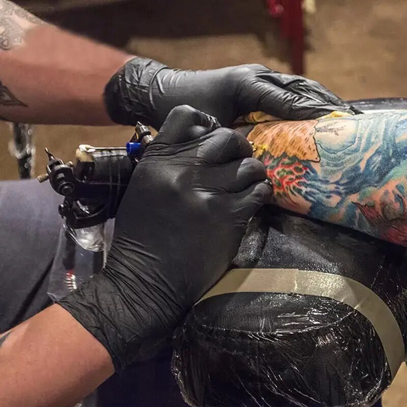 Nitrile Gloves Manufacturer - China Factory Stock Powder-Free for Tattoo & Beauty Salon CE Certified Sizes S/M/L/XL