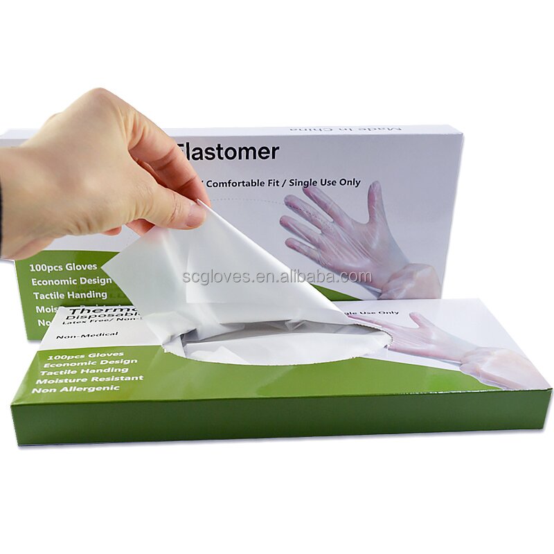 TPE Plastic Gloves Manufacturer - Transparent Blue 3x Black Nitrile Food Work Environment-friendly with Anti-Cut & Anti-Slip