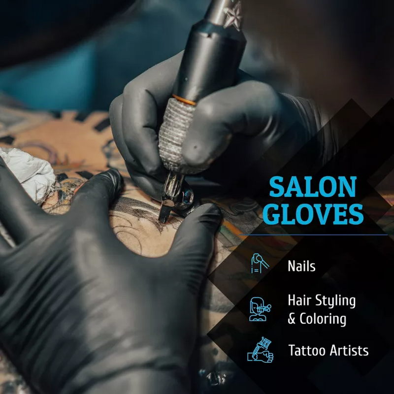 Nitrile Gloves Manufacturer - Factory Stock Free Sample Purple Blue Black Pink White Powder Free Fingertips Textured Mix