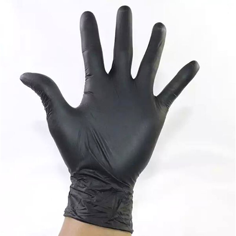 Nitrile Gloves Manufacturer - 4 Mil Black for Beauty Salon Barber Tattoo Shop Custom Latex Free Silicone/Powder-Free