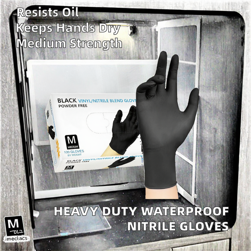 Nitrile Blend Gloves Manufacturer - Wholesale CU CRE004 Medium Heavy Duty Smooth Texture Waterproof Oil-Resistant EN Certified Household