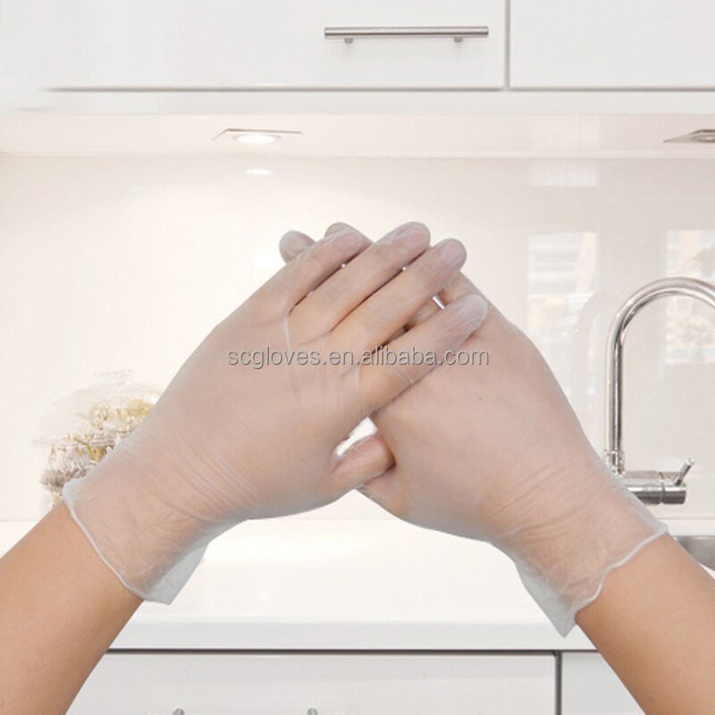 PVC Household Cleaning Gloves Manufacturer - Wholesale Free Sample Stock Transparent Vinyl Medium Thickness for Adults