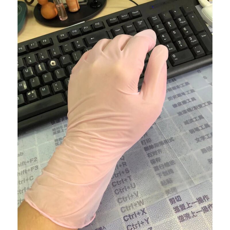 Nitrile Gloves Manufacturer - Wholesale 9 Inches Tattoo Shop Beauty Pink Glove Powder Free Green Blend
