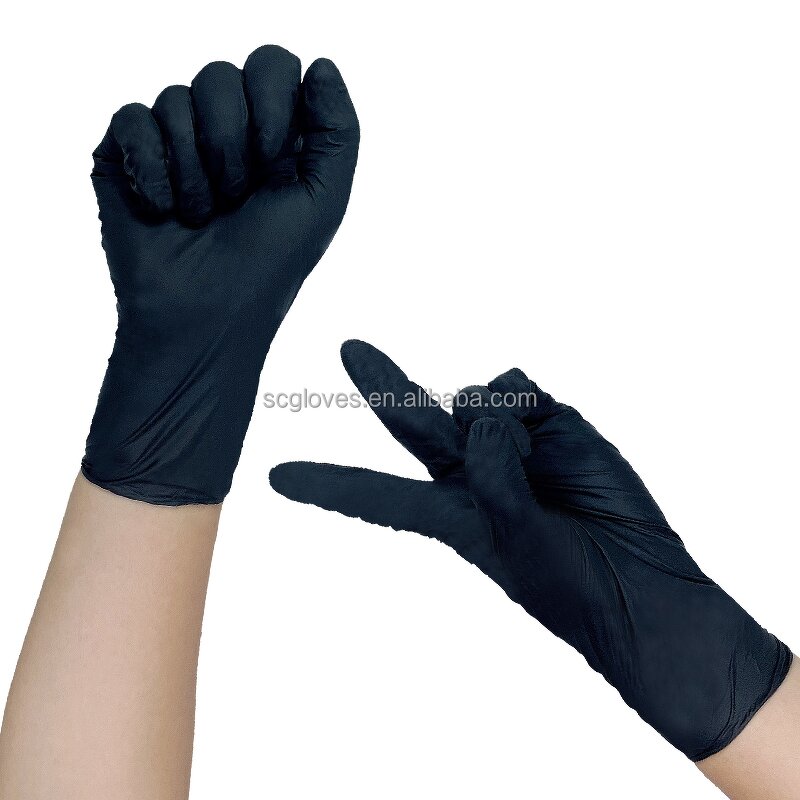 Nitrile Gloves Manufacturer - China Factory 24cm Powder Free Foam for Laboratory Safety Working Mixed Black