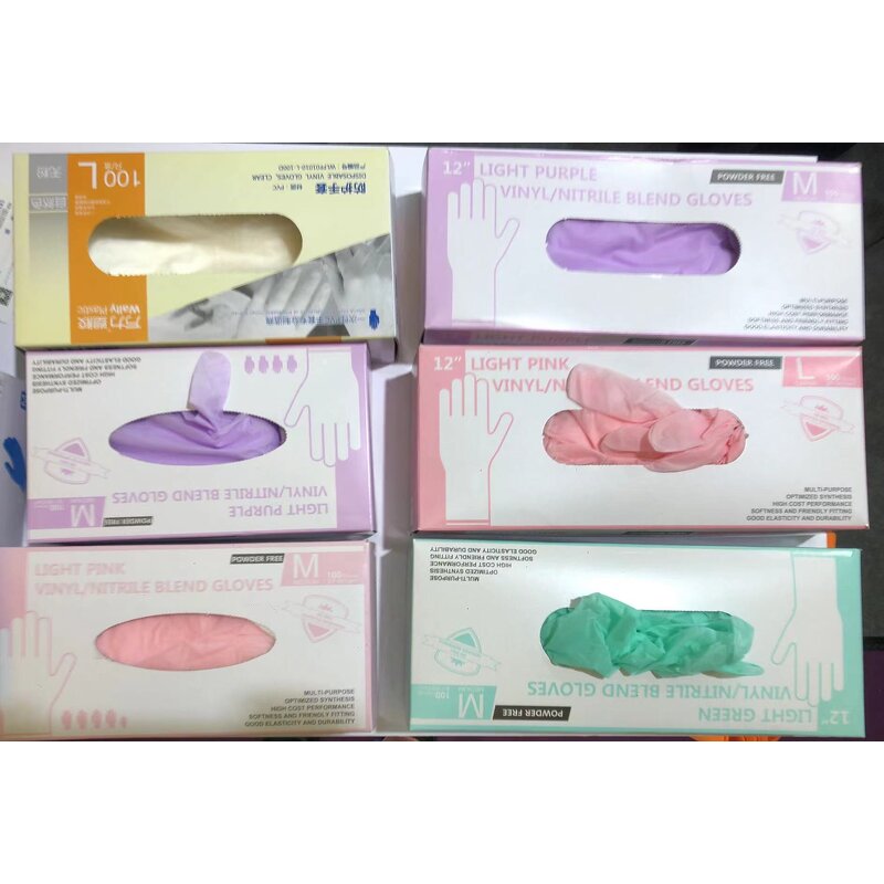 Nitrile Gloves Manufacturer - Wholesale 9 Inches Tattoo Shop Beauty Pink Glove Powder Free Green Blend