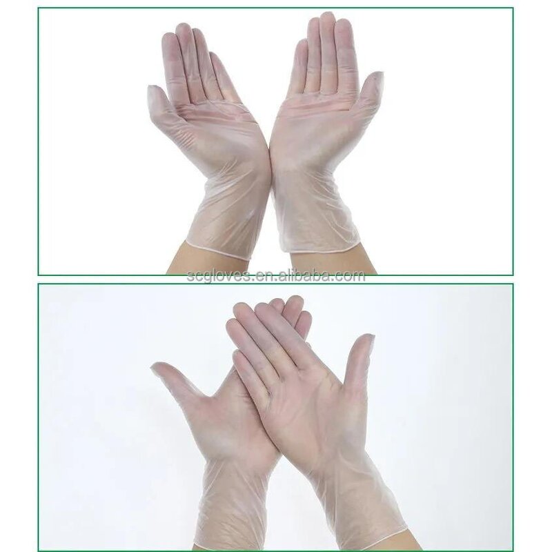 Vinyl Gloves Manufacturer - Powder Free Non Latex Food Grade PVC Household Blue 100pcs One Box