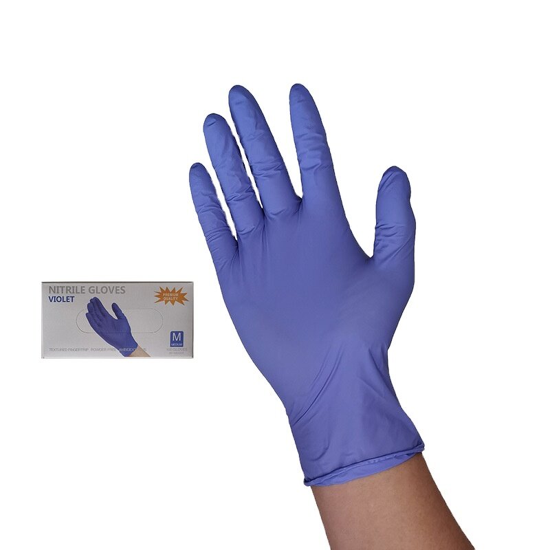Nitrile Gloves Manufacturer - Food Grade Violet 5ml High Elastic Anti-Cut Anti-Slip Purple