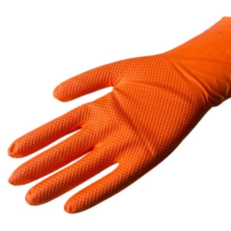 Nitrile Gloves Manufacturer - 8min 10mil Heavy Duty Diamond Grip Anti-Cut Anti-Slip for Car Repair