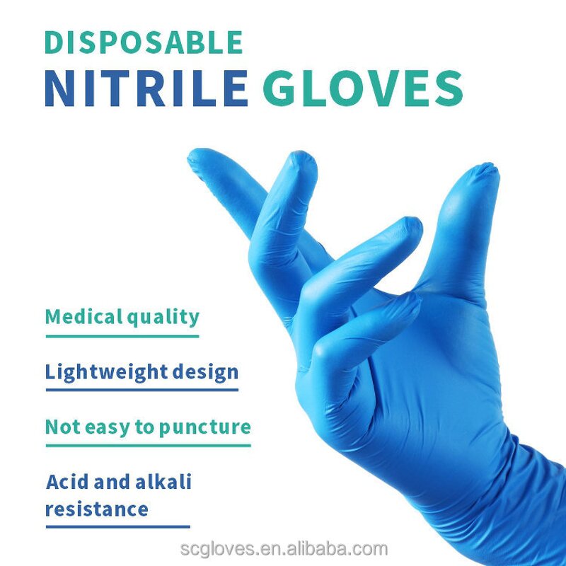 Nitrile Gloves Manufacturer - 2023 Free Sample Anti-Cut Anti-Slip Black for Clean Room