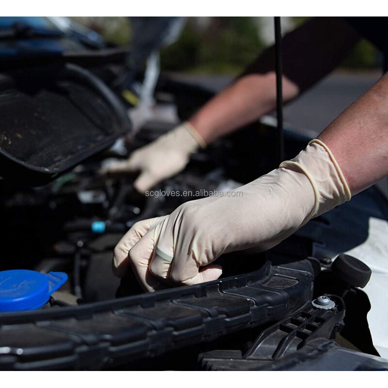 Latex Gloves Manufacturer - Medium Disposable 100-Glove Box for Home Use Kitchen Food Powder Personal Safety Protection