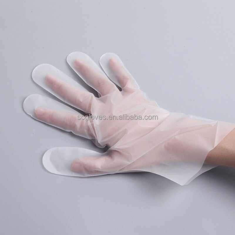 TPE Plastic Gloves Manufacturer - Transparent Blue Pet 100 Piece Box Anti-impact Anti-Static Anti-Slip Home Clean PE