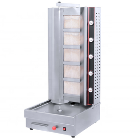 Gas Kebab Machine - 5 Burner Commercial Shawarma BBQ Grill for Sale