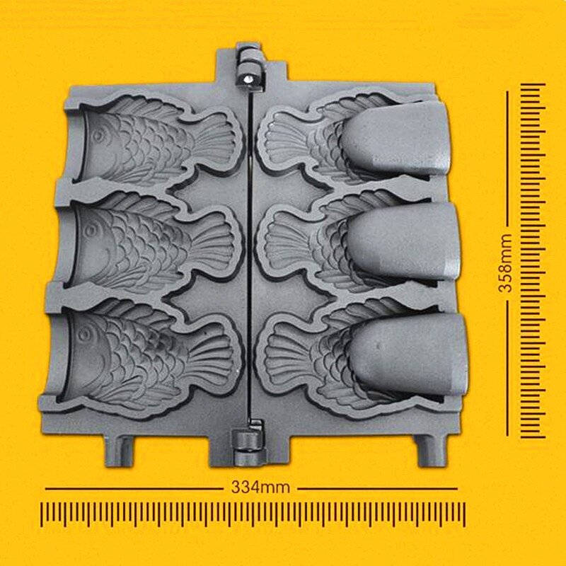 Taiyaki Maker - Electric 2-in-1 Fish Shape Pancake Waffle Iron Non-stick