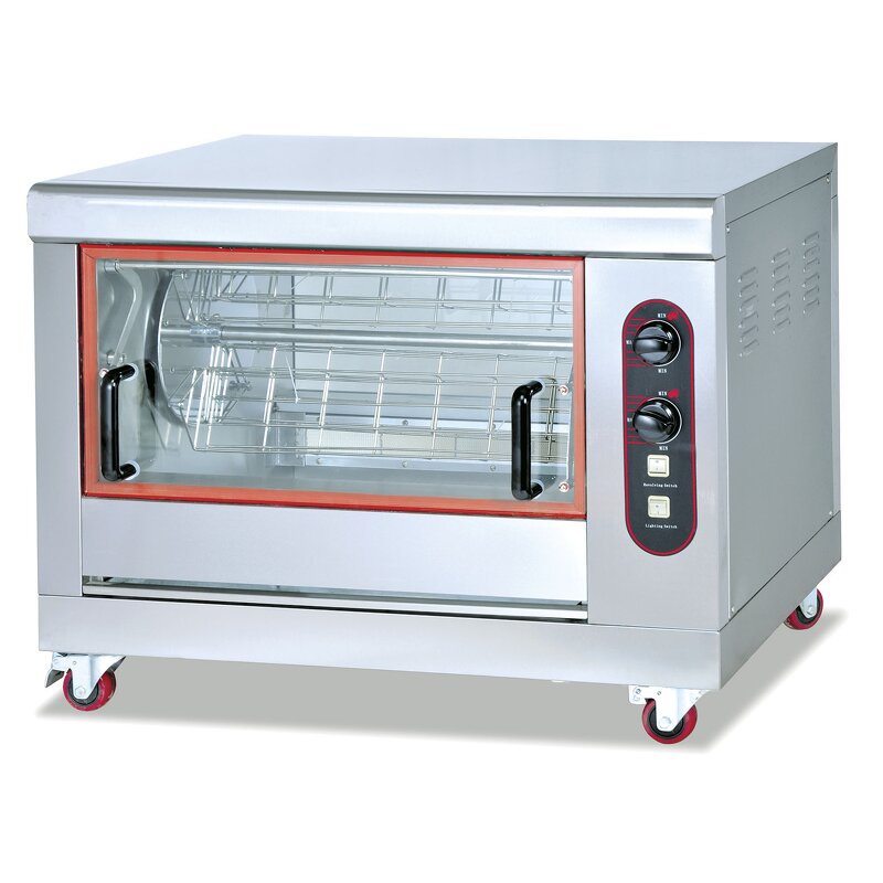 Gas Chicken Rotisserie - Stainless Steel Vertical with 6-Layer Oven