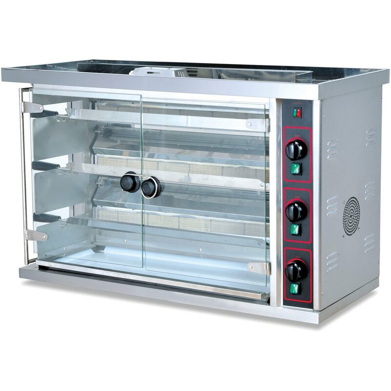 Chicken Rotisserie Grill Machine - Factory Price Automatic Stainless Steel Commercial Multi Functional Coal Gas
