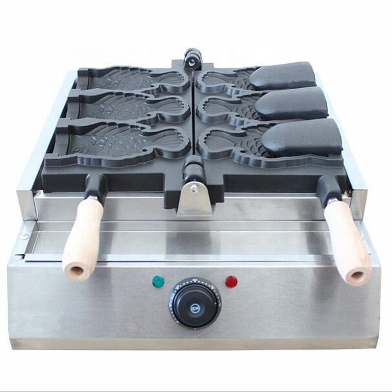 Ice Cream Taiyaki Machine - High Efficiency Big Fish Shaped Cake Mould Open Mouth