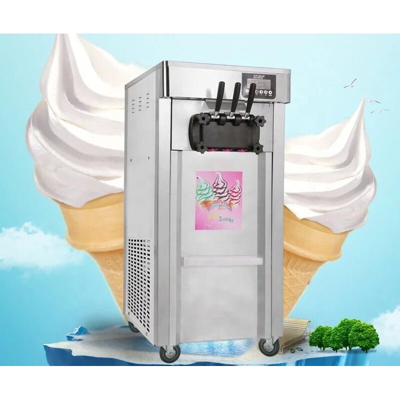 Ice Cream Machine - Commercial Fully Automatic Stand Desktop Soft 1500w