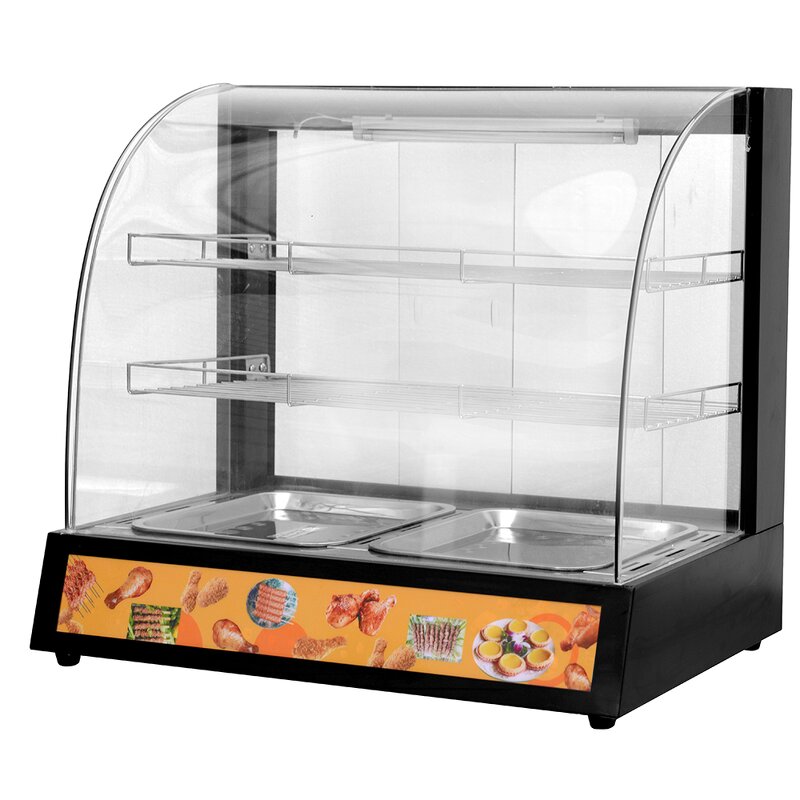Food Warmer Display Showcase - Electric Glasses Heater Counter Factory Sale