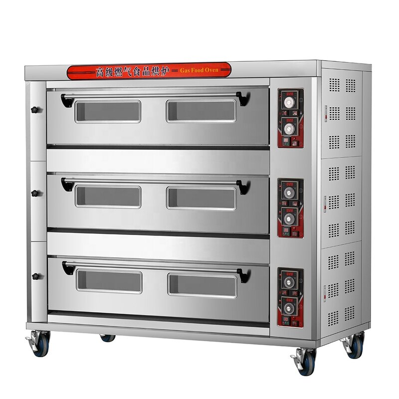 Baking Oven - Commercial Gas Electric 1 2 3 Deck Industrial Cake Bread