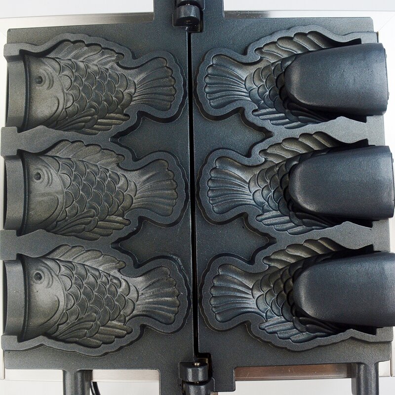 Waffle Iron - Commercial Ice Cream Cone Machine for Small Business Fish Shape Taiyaki