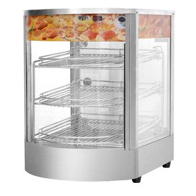 Food Warmer Showcase - Hot Food Bread Chicken Pizza Display Cabinet