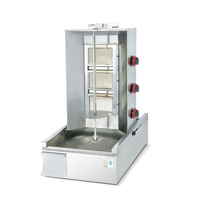 Doner Kebab Grill Machine - 4 Burners Stainless Steel Shawarma