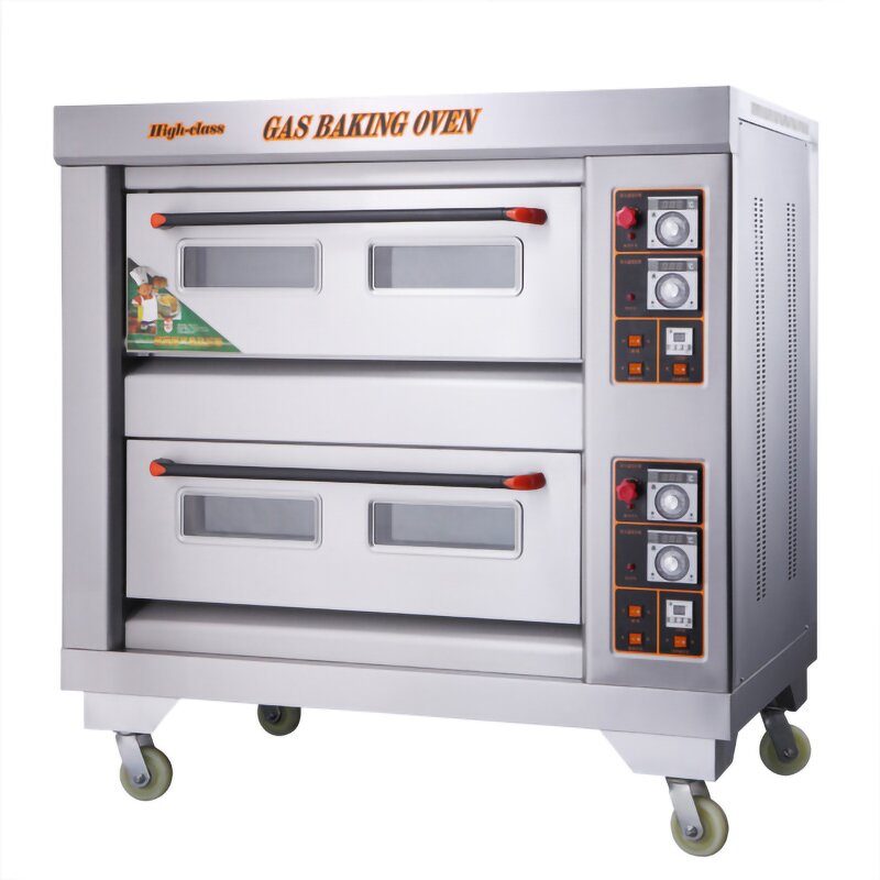 Gas Bread Baking Oven - Factory Price High Performance Double Deck