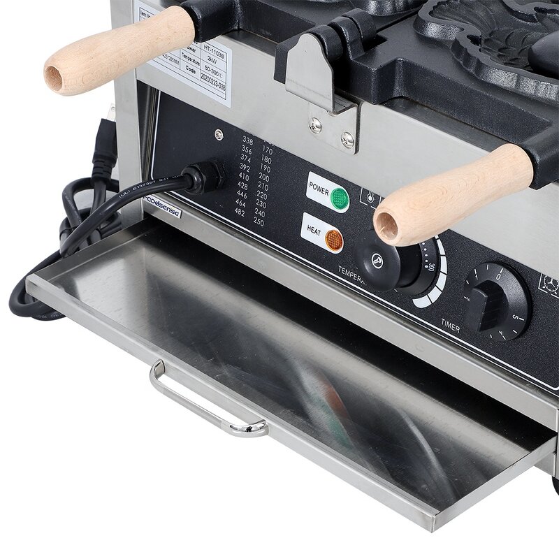 Waffle Iron - Commercial Ice Cream Cone Machine for Small Business Fish Shape Taiyaki