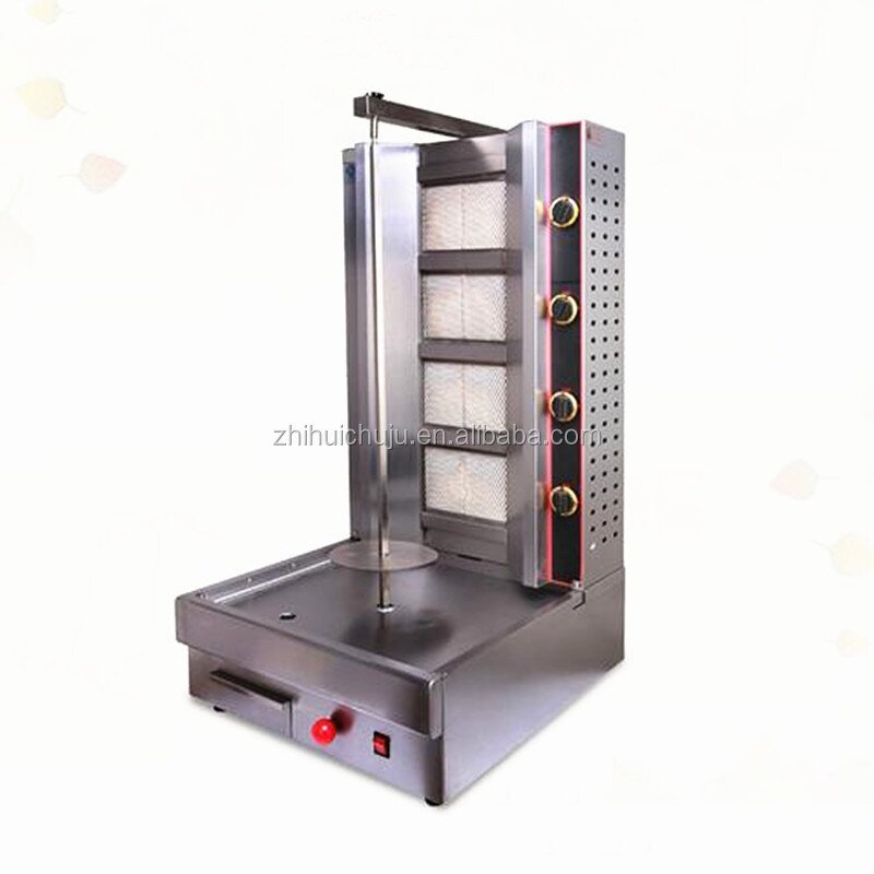 Doner Kebab Grill Machine - 4 Burners Stainless Steel Shawarma