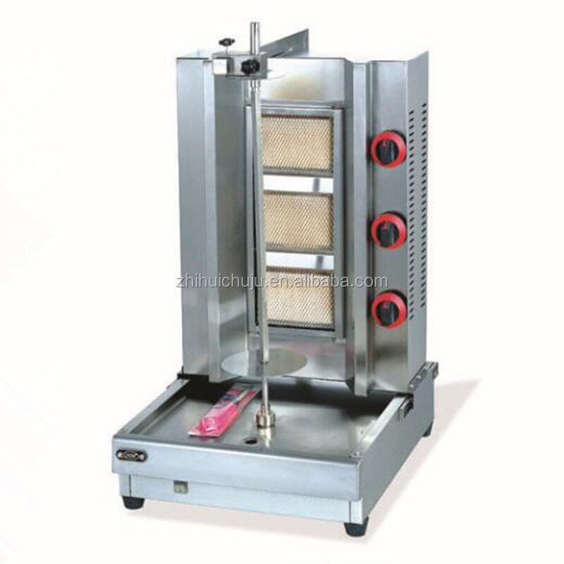 Doner Kebab Grill Machine - 4 Burners Stainless Steel Shawarma